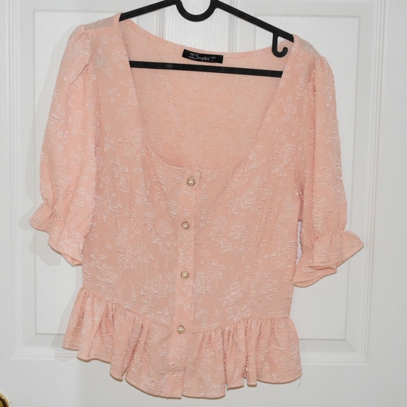 Shein Peplum Blouse - Picture 3 of 4